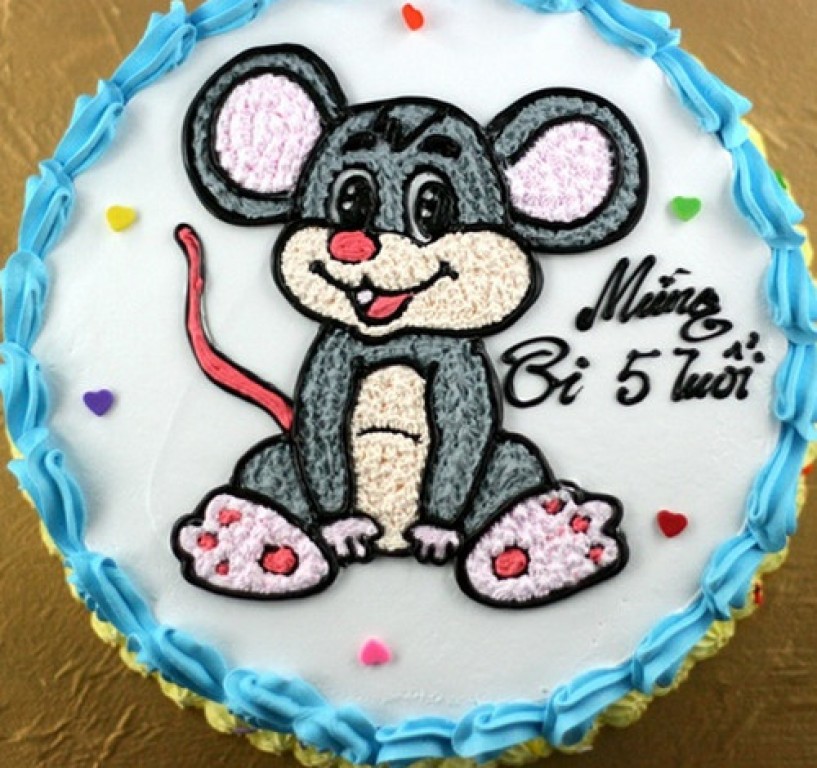 Bánh sinh nhật hình con chuột - Điện hoa Hải Hà | Dịch vụ điện hoa toàn  quốc uy tín chất lượng