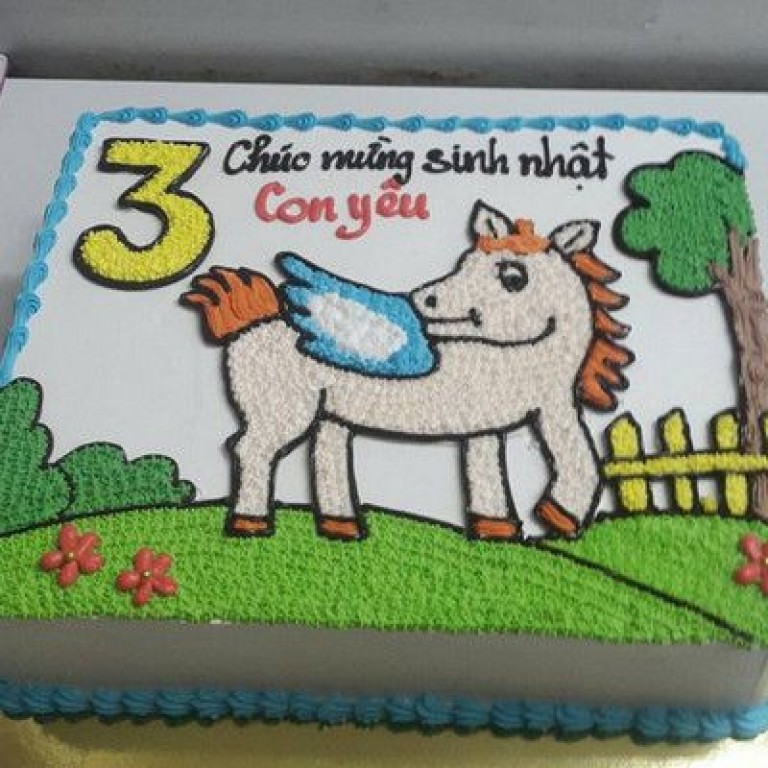 bánh sinh nhật hình con ngựa sống động như thật khiến bạn lác mắt